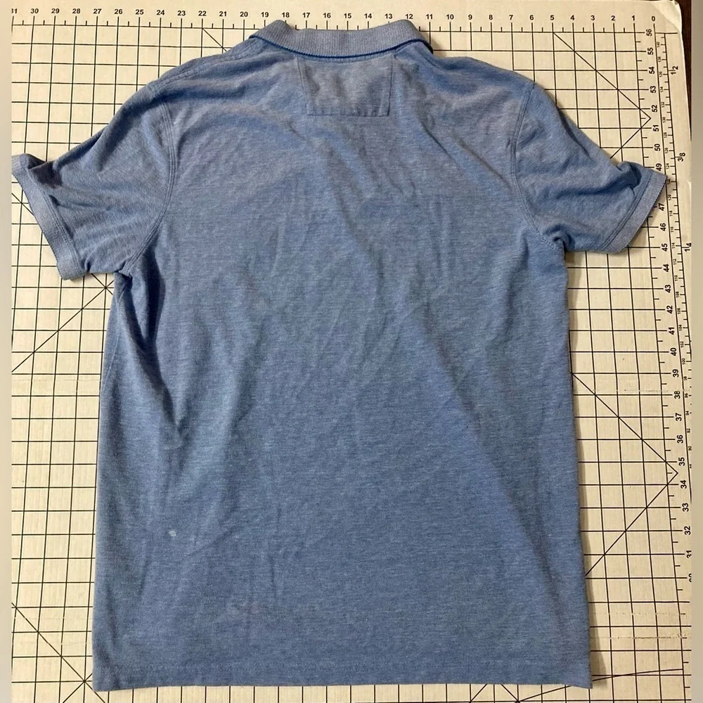 Banana Republic Men’s Size Large Blue Organic Cotton Pique Polo‎ Shirt